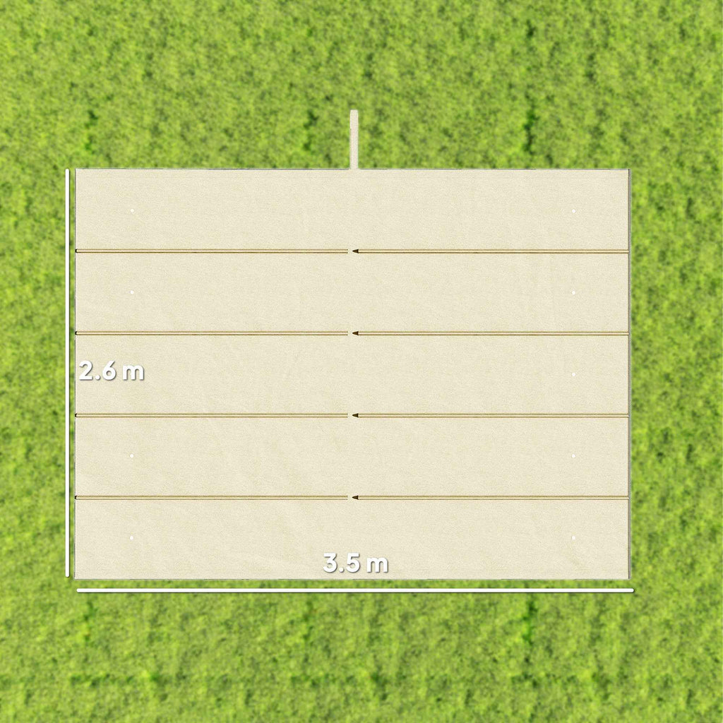 Outsunny Replacement Canopy for 3x4m Garden Gazebo Pergola in Polyester, Cream