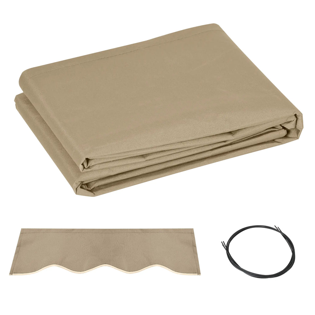 4x2.5m Anti-UV Polyester Awning Replacement Cover Beige (Cover only)