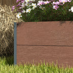 Outdoor Planter with Slatted Espalier for Climbing Plants, 72x38x150cm, Light Brown - Borgè
