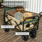 Outsunny garden trolley 110L with telescopic handle and opening bottom in steel and oxford fabric, persimmons - Borgè