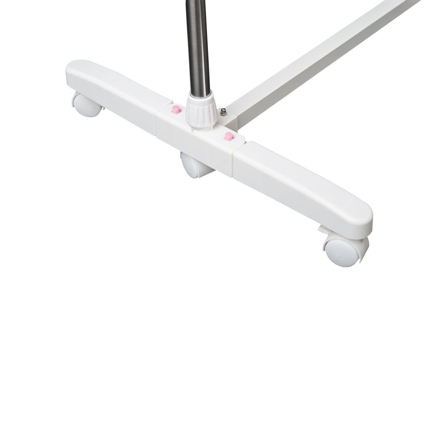 HOMCOM Vertical Folding Drying Rack in Steel and Plastic with 6 Wheels and 4 Adjustable Shelves, 142x55x172 cm - Borgè