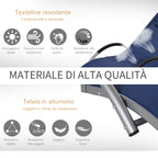 Aluminum Sun Lounger, Textilene Garden Deck Chair with Removable Headrest