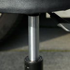 HOMCOM Workshop Stool with Wheels and Tool Holder, Adjustable Height and Swivel, Ø40x25-48cm, Black - Borgè