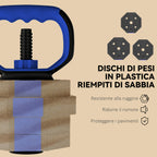 SPORTNOW 6-in-1 Multifunction Gym Weight Set, 20kg Total, Plastic and Sand, 125x18x18 cm, Blue
