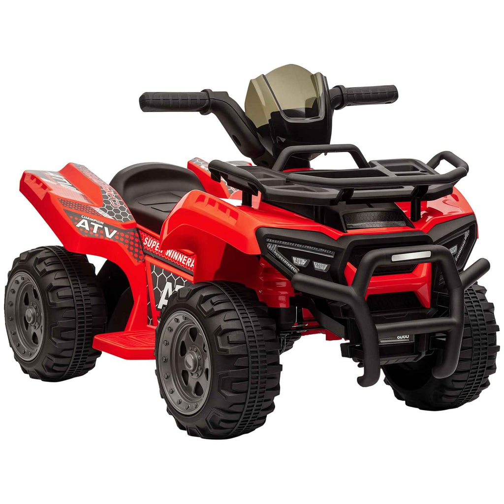 Electric Quad Bike for Kids with 6V Rechargeable Battery, Accelerator Button, Ages 18-36 Months, 70x42x45cm, Red