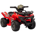 Electric Quad Bike for Kids with 6V Rechargeable Battery, Accelerator Button, Ages 18-36 Months, 70x42x45cm, Red