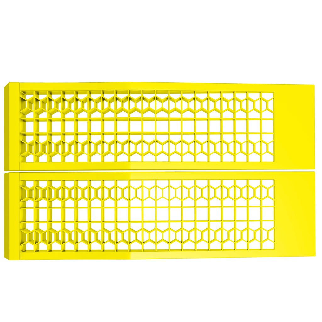 2-Pack 3-Ton Plastic Car Loading Ramps with Non-Slip Surface, Yellow