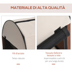 Foldable Pet Carrier, 61x46x51cm, Coffee