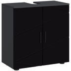 Bathroom Vanity Cabinet Wooden Cabinet with 2 Doors, 60x30x60cm, Black