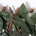 8-Piece Extendable Green Hedge for Outdoors, Made of Wood and Polyester, 200x100cm