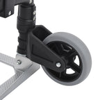 Folding Luggage Cart Max 70kg with Telescopic Handles and Adjustable Height, 41x38.5x100 cm, Silver