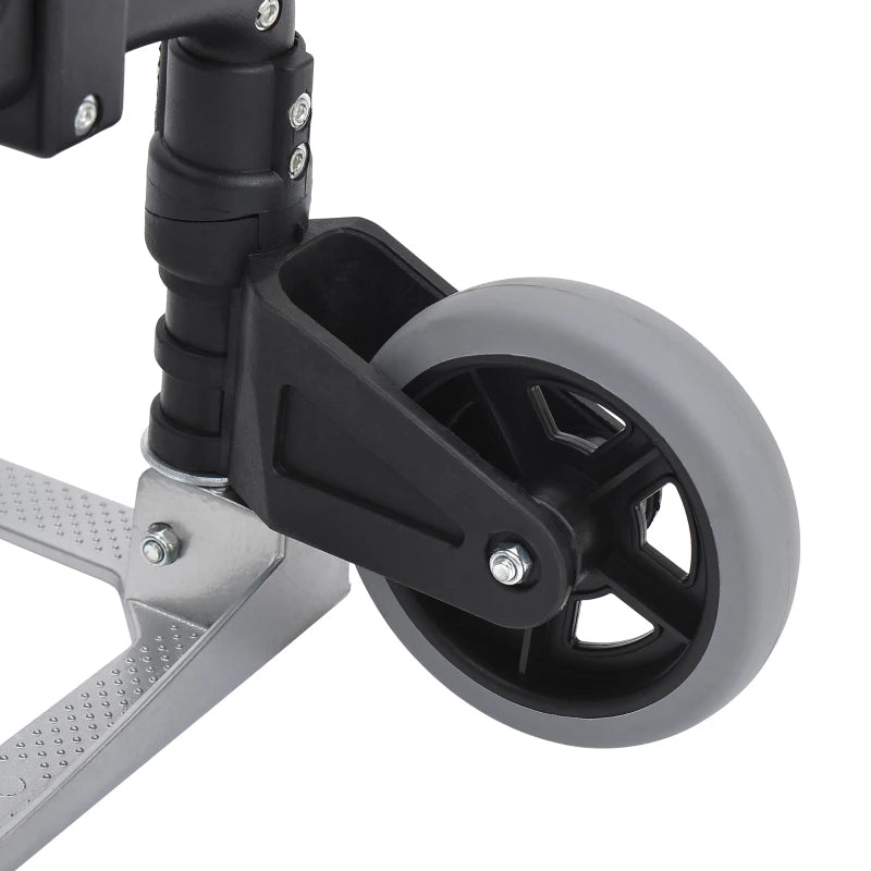 Folding Luggage Cart Max 70kg with Telescopic Handles and Adjustable Height, 41x38.5x100 cm, Silver