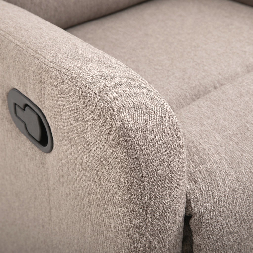 Homcom Relaxable relaxation armchair up to 168 ° with footrests, 66x83x107 cm, gray - Borgè