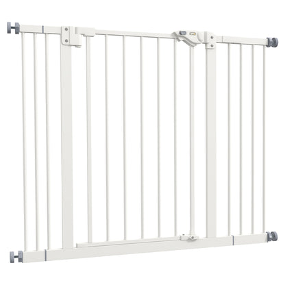 PawHut Adjustable Dog Gate up to 100 cm without Screws with 2 Extensions and Height 72 cm, White - Borgè