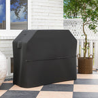 600D Oxford Fabric Waterproof UPF30+ and Windproof Barbecue Cover, 147x61x122 cm, Black