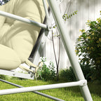 Outsunny Set of 4 Garden Cushions for Backrest and Seat with Padding, in Polyester, Cream