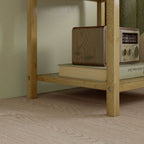 HOMCOM Set of 2 Bedside Tables with 2 Drawers and Lower Shelf in Nordic Style, in Bamboo, 40x34x60 cm - Borgè