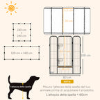 PawHut 12-Panel Modular Dog Playpen, 80x100 cm, Foldable, with Steel Door and 12 Pegs, Grey