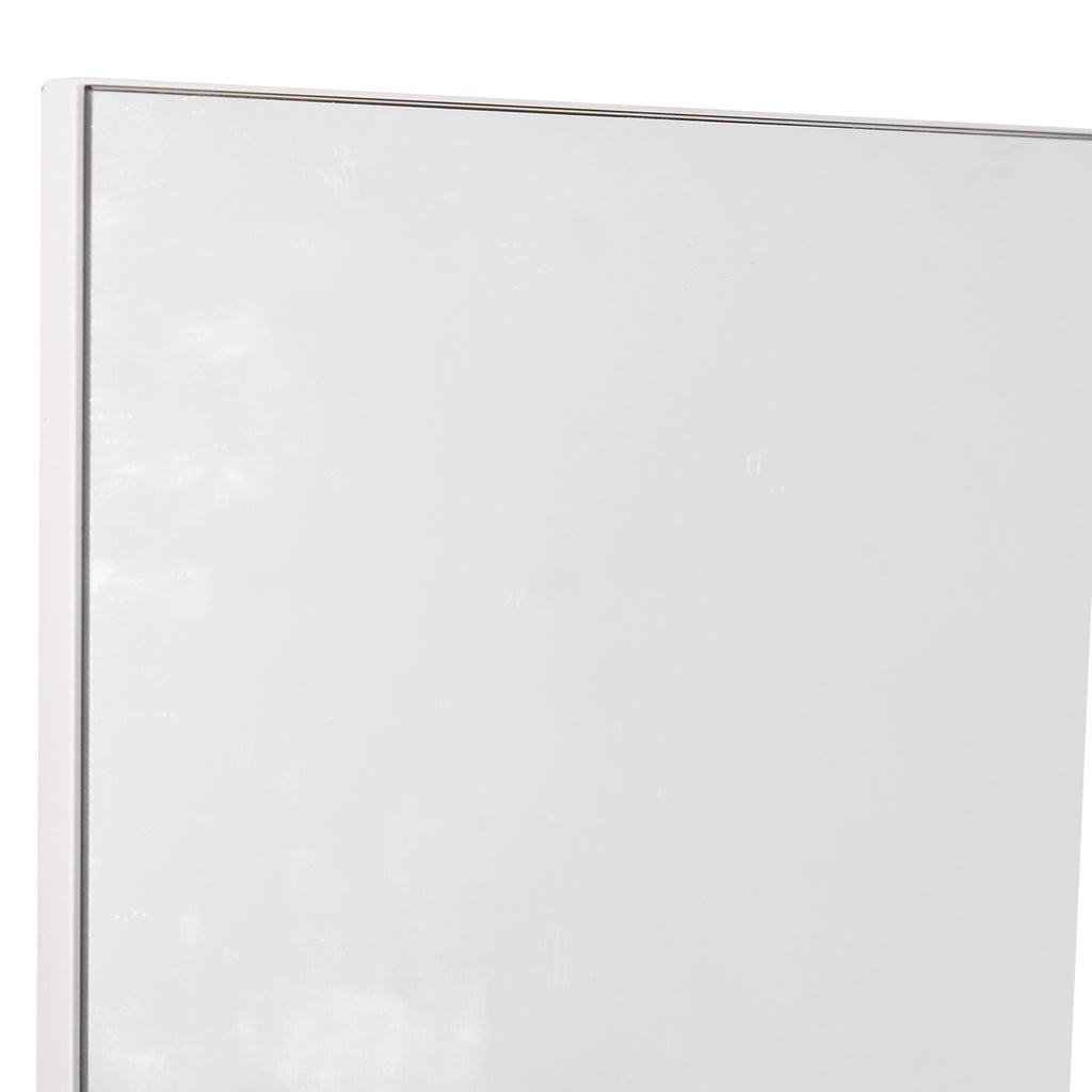 kleankin Bathroom Wall Cabinet 60 x 10 x 48cm, with Mirror and 3 Shelves, White MDF Wall Cabinet