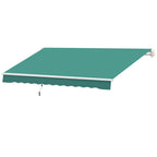 3x2.5m Aluminum and Polyester Cranked Retractable Awning, Dark Green