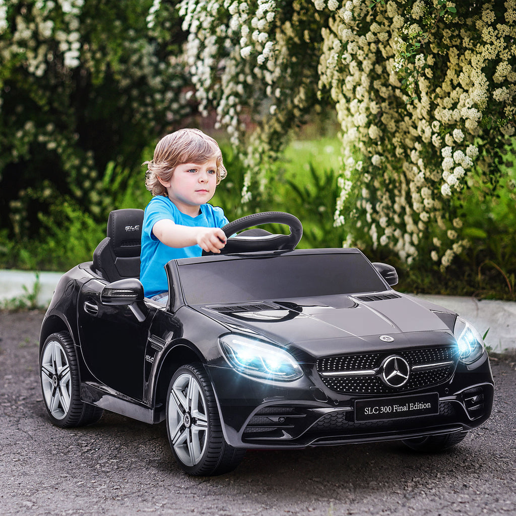 Electric Car for Children Licensed Mercedes SLC 300 with Remote Control, in PP and Metal, 107x62. 5x44 cm, Black