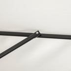 Space-saving Mezzaluna Wall Parasol with Crank Opening, Cream - Borgè