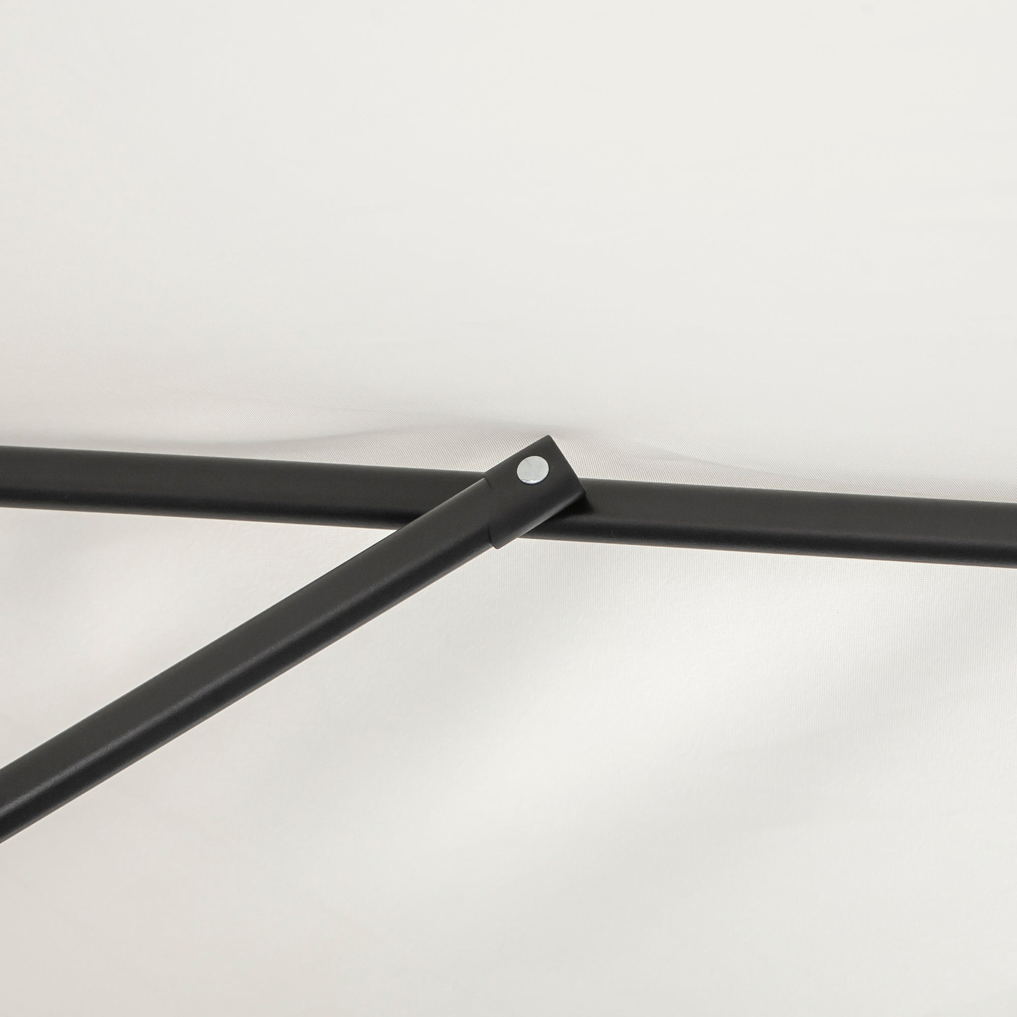 Space-saving Mezzaluna Wall Parasol with Crank Opening, Cream - Borgè