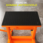 Motorcycle Stand Max 150 kg in Metal with Rubber Surface and Crank, 48x34x43 cm, Orange
