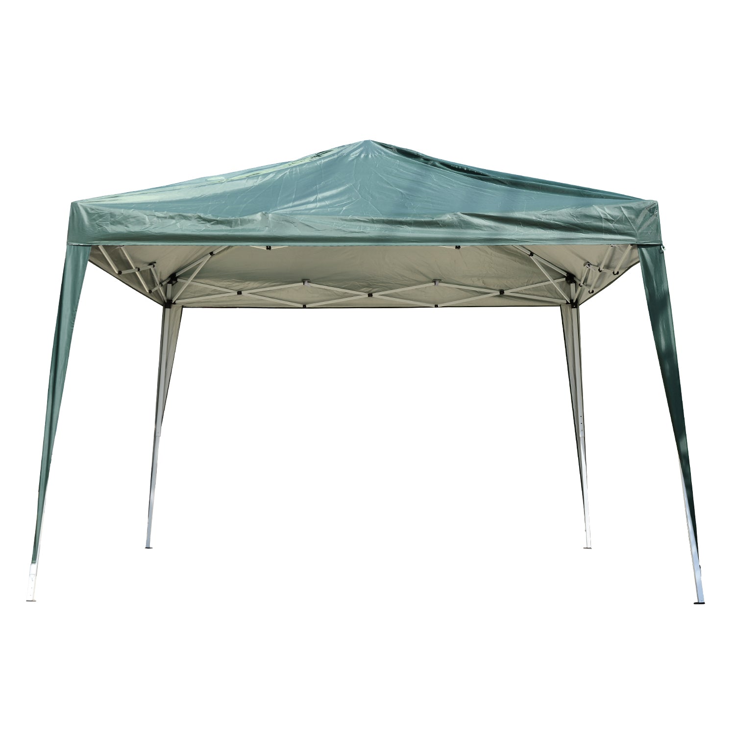 Garden Pop Up Gazebo Height Adjustable Marquee Party Tent Wedding Canopy with Carrying Bag, Green 3x3m - Borgè