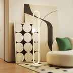 LED Floor Lamp in the Shape of a Musical Note with Adjustable Brightness and Pedal, 28x28x145 cm, White