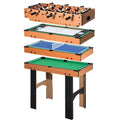 4-in-1 Multi-Game Table with Table Football, Air Hockey, Ping Pong and Pool Table in MDF, 92x78x80cm