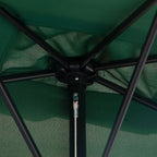 Space-Saving Mezzaluna Wall Umbrella with Crank Opening, Green