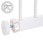 Extendable Safety Dog Gate 76-107cm Pressure Fit, Metal & Plastic, White - Borge' Group Limited