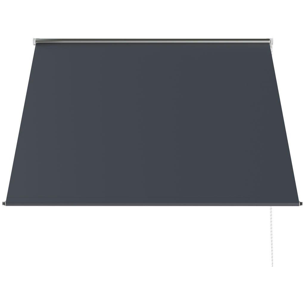 Outsunny Awning with Arms with Manual Opening, Inclination and UV30+ Protection, 150x120 cm, Gray - Borgè