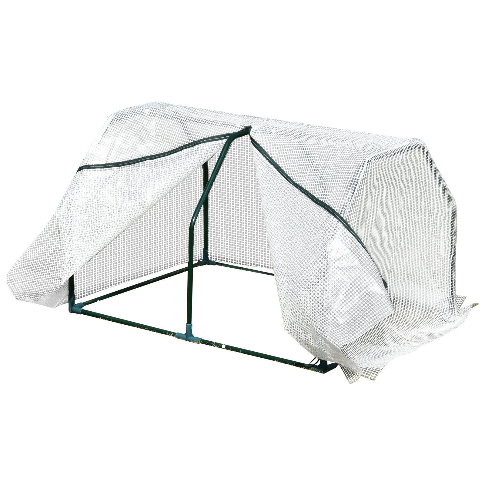 Mini Greenhouse for Garden and Balcony in PE Plastic and Steel with Zip Closure, 99x71x60 cm