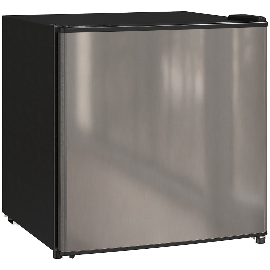 46L Mini Refrigerator with Ice Cube Tray, Reversible Door, Adjustable Temperature, Silver