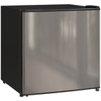 46L Mini Refrigerator with Ice Cube Tray, Reversible Door, Adjustable Temperature, Silver