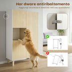 HOMCOM Kitchen Sideboard with 6 Compartments and Soft-Close Doors, White