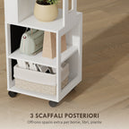 Jewelry Armoire with 360° Swivel Mirror, Adjustable LED Light, Lock and Shelves, 37x40x165.5 cm, Black