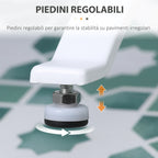 Electric Towel Warmer 8 Bar with Timer and Temperature Control, 50x45x80 cm, White