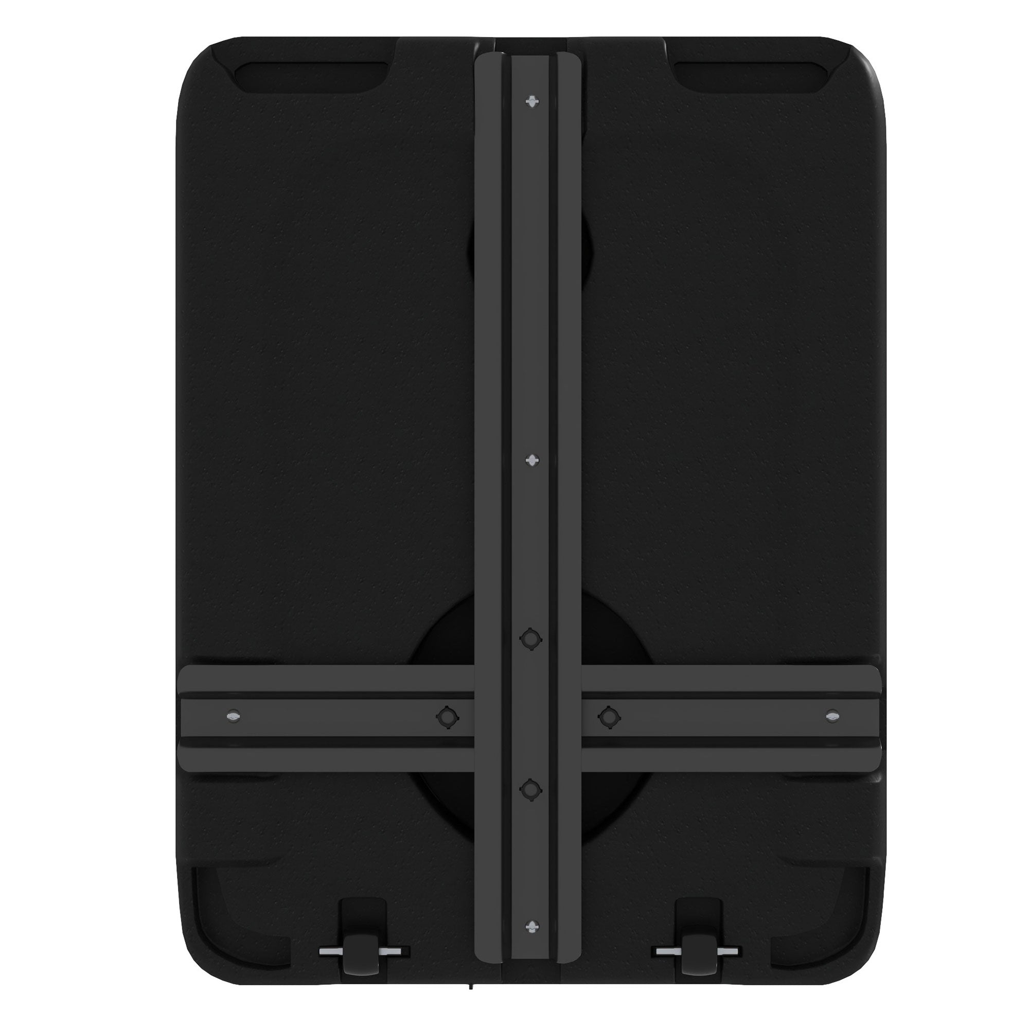 Garden Umbrella Base Fillable with Water and Sand 70-90 kg, Wheels and Handle in HDPE, 80x60 cm, Black