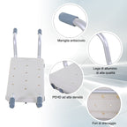 Aluminum Alloy and Plastic Bathtub Seat, Adjustable Width 73-83cm Bathtub Stool, Max. Load 150kg