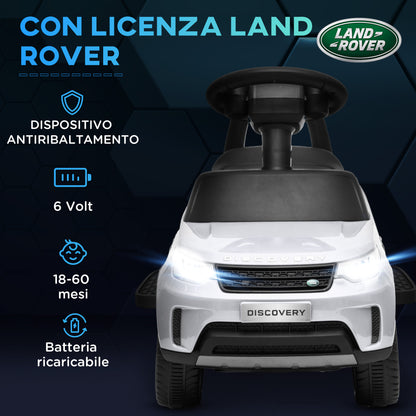 Land Rover Licensed 6V Children's Car, Electric and Push Operation, Speed 3km/h, White