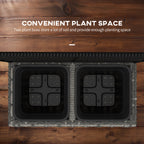 Outsunny Fioriera with grilled for climbing with 2 steel vessels and rattan pe, 57x30x107cm, gray - Borgè