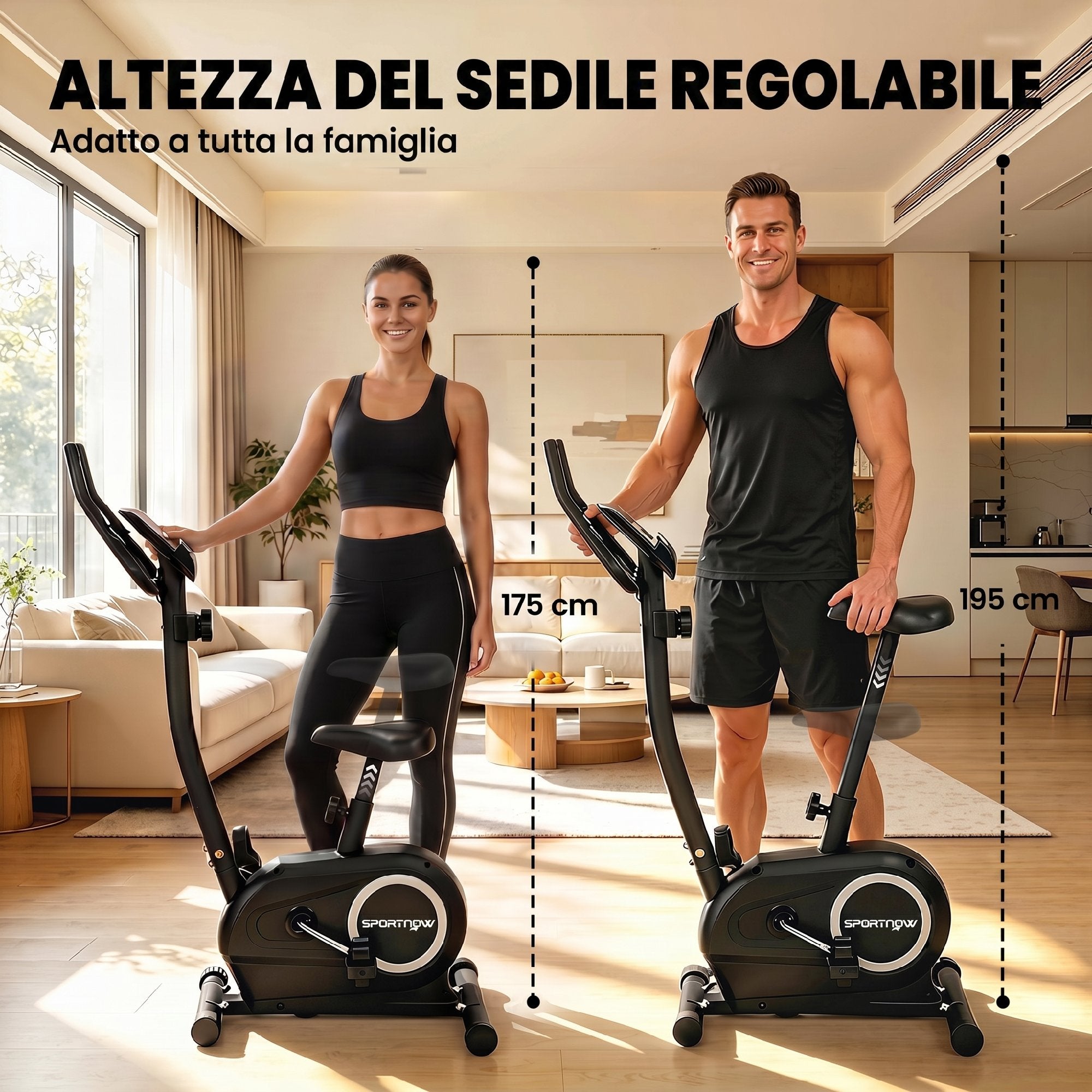 SPORTNOW Bluetooth Exercise Bike, App, Silent, 8 Levels of Magnetic Resistance for Home.