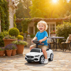 AIYAPLAY Ride-On Car for Children 1-3 Years Old Convertible into Stroller with Mercedes License, 91x40x83 cm, White