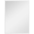 HOMCOM Rectangular Wall Mirror with Hooks, Glass and MDF, 60x80 cm, White