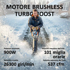 Outsunny 20V Cordless Leaf Blower, 900W Brushless Motor, 3 Speed Levels, Turbo Boost, Battery Charger