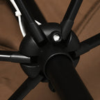 Outsunny 2x3m Rectangular Garden Umbrella with Crank and Adjustable Angle, Coffee