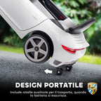 Officially Licensed RUF GT Ride-On Toy Car for Kids Ages 3-5, Remote Control, Seat Belt and Music, White